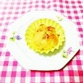 シナモン風味♪りんごの豆乳チーズカップケーキ